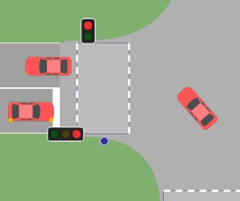 screenshot of traffic light game