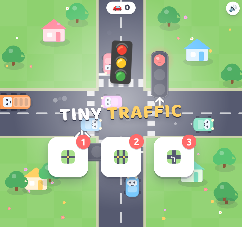 screenshot of traffic intersection game